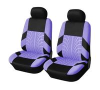 IUKMRT Housse Siege Voiture Ensemble Housses Siège Auto Brodées Compatibles avec Plupart des Voitures Protection Détaillée Traces Pneus(Purple Front)