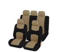 IUKMRT Housse Siege Voiture Housse Siège Auto Compatible avec Airbag Tissu Ventilé Protection Universelle Intérieur pour 1/2/5/7 Places(5 Seats-Beige)
