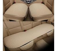 IUKTHHJOR Coussin de Siège de Voiture en Lin pour Hyundai Tucson 2015-2024, Protections Avant ArrièRe Housse Sieges Respirant Confortable Accessoires Interieur,E/Beige