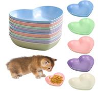 IUKUNNE 10pcs Coloré Petite Ecuelle Chat Assiette Chat, Coloré Petite Ecuelle, Chaton Assiette Chat, Bols à Fond Plat pour Chats(C)