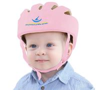 IULONEE Bébé Casque de Protection pour Enfant Chapeau Infantile Tête de Protection Chapeau de Coton pour Enfant Réglable Casque de Sécurité (Rose)
