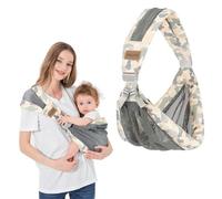 IULONEE Porte-Bébé Enveloppant Réglable Portable Echarpe De Portage Bebe Porte Bebe Naissance Porte-Bébé Réglable Écharpe De Portage Réglable Et Multifonctionnelle Pour Bebe De 3 à 36 Mois (Gris)