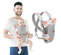 IULONEE Porte Bebe Poches Léger et Respirant Ergonomique 4 en 1 Porte-Bébé Écharpe de Portage Sac à dos léger pour Bébés Nouveau-né à Tout-petit 3-36 Mois(Coloré)