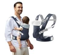 IULONEE Porte-bébé pour Nouveau-né Echarpes de Portage Bebe avec Bibs Amovibles Baby Carrier Porte-enfants Avant et Arrière pour les Tout-petits de 3-36 Mois (Bleu Marine)