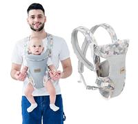 IULONEE Porte Bébé Wrap Mains Libres Baby Carrier Wrap Portable Nouveau-Né Élingues Doux Porte-Bambin Écharpe de Portage bebe pour Bébé 3-36 Mois(Gris)