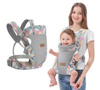 IULONEE Porte-bébés Harnais pour Nouveau-né à Tout-petit avec Soutien Lombaire Sac Porte-bébé Ergonomique Sac à dos Avant et Arrière Baby Carrier pour Bébés de 3-36 Mois Bleu