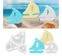 iulrtba Moules en silicone en forme de voilier, 3 pièces forme de bateau, moules en silicone Moules maritimes, pour bougies DIY Décoratio