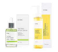 iUNIK Calendula Complete Cleansing Oil, 200ml + iUNIK Tea tree Relief Serum 50ml