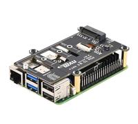 iUniker PCIe M.2 HAT+ pour Raspberry Pi 5, Pi 5 NVMe SSD PIP PCIe Pimoroni Carte périphérique avec jeux de vis supplémentaires pour SSD NVMe 2280/2260/2242/2230 pour Raspberry Pi 5