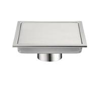 IUokLU Bonde De Sol Carrée Anti-Odeurs,en Acier Inoxydable 11/15 Cm,Finition Or Brossé,111 Mm.(Brossé 03-110 Mm)