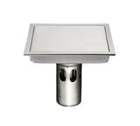 IUokLU Bonde De Sol Carrée Anti-Odeurs,en Acier Inoxydable 11/15 Cm,Finition Or Brossé,111 Mm.(Brossé 02-110 Mm)