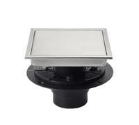 IUokLU Bonde De Sol Carrée Anti-Odeurs,en Acier Inoxydable 11/15 Cm,Finition Or Brossé,111 Mm.(Brossé 04-150 Mm)