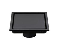 IUokLU Bonde De Sol Carrée Anti-Odeurs,en Acier Inoxydable 11/15 Cm,Finition Or Brossé,111 Mm.(Noir 03-150 Mm)