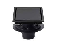 IUokLU Bonde De Sol Carrée Anti-Odeurs,en Acier Inoxydable 11/15 Cm,Finition Or Brossé,111 Mm.(Noir 04-150 Mm)