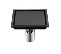 IUokLU Bonde De Sol Carrée Anti-Odeurs,en Acier Inoxydable 11/15 Cm,Finition Or Brossé,111 Mm.(Noir 02-110 Mm)