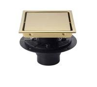 IUokLU Bonde De Sol Carrée Anti-Odeurs,en Acier Inoxydable 11/15 Cm,Finition Or Brossé,111 Mm.(Or Brossé 04-150 Mm)