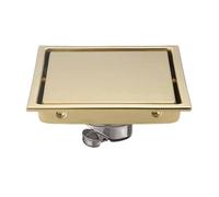 IUokLU Bonde De Sol Carrée Anti-Odeurs,en Acier Inoxydable 11/15 Cm,Finition Or Brossé,111 Mm.(Or Brossé 01-150 Mm)