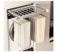 IUokLU Étendoir À Pantalons Extensible Et Coulissant,pour Tiroir De Penderie Ou À Suspendre Au-Dessus De La Machine À Laver,Idéal pour La Chambre,Le Dressing Ou La Salle De B(45 X (60-85) X 8 Cm)