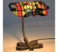 IUokLU Lampe de Bureau en Verre teinté Style Libellule Vert Orange Violet Bleu réglable de Luxe à mémoire de Forme pour Piano 254 cm de Haut pour,Rouge