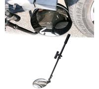 IUokLU Miroir D'Inspection pour Véhicule - Miroir D'Inspection De Châssis De 20 Cm avec Éclairage,Plage Télescopique 400-1200 Mm,Lentille Pivotante À 180° pour Voitures,Camions Et Bus