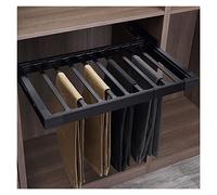 IUokLU Porte-Pantalons Coulissant À Largeur Réglable pour Vestiaire,Barre De Suspension Télescopique À Monter Soi-Même,Ultra-Résistante.(Noir-L)
