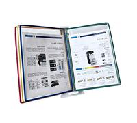 IUokLU Présentoir de catalogue, système de référence de bureau petit, 5 panneaux, peut contenir 10 feuilles de papier A4, guide d'utilisation mural d'atelier d'usine, dossiers (multicolore)