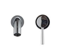 IUokLU Robinet de lavabo en laiton à montage mural à 2 trous rotatifs, robinets séparés, mélangeur d'eau froide, grue de baignoire, chromé, 150 mm (chromé)