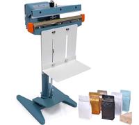 IUokLU Scellant à impulsion de pédale de pied, machine de scellage thermique, machine à sceller les sacs en plastique, scellant de pied à double impulsion, machine d'emballage de sacs, double