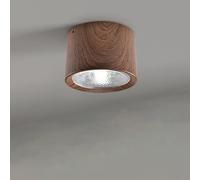 IUokLU Spot LED 12W Plafonnier Rond en Aluminium Spot encastrable antireflet en Grain de Noyer pour Couloir allée Salon vitrine Commerciale Bar,Noyer - lumière Chaude 3000K