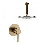 IUokLU Système De Douche, Pommeau De Douche De 20 À 25 Cm, Robinet De Douche, Bras De Douche Monté Au Plafond, Ensemble De Douche De Luxe, Décoration De 20 Cm.(Un)