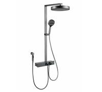 IUokLU Système De Douche Thermostatique, Ensemble De Robinetterie De Douche À Touches De Piano, Ensemble De Douche Combiné 4 Fonctions avec Pommeau De Douche De 30 Cm,