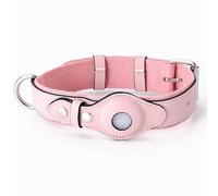 IUOUTG Air Label Fixateur Collier pour Chien Collier pour Animaux De Compagnie en Cuir Souple avec Boucle Métallique Double Protection pour