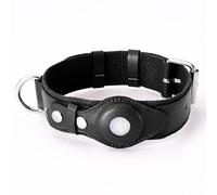 IUOUTG Air Label Fixateur Collier pour Chien Collier pour Animaux De Compagnie en Cuir Souple avec Boucle Métallique Double Protection pour