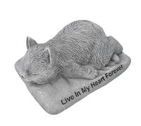 IUOUTG Chat Mémorial Jardin Statue Résine Animaux Pierre Tombale Dormir Chat Sculpture Extérieur Cour Animaux Décoration Commémorative
