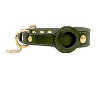 IUOUTG Collier De Chien en Cuir avec Air Label Fixateur, Léger Imperméable À l'eau Et Antirouille Hardware Collier Réglable pour Chien