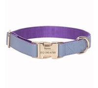 IUOUTG Collier De Chien Personnalisé Collier Personnalisé avec Nom Et Numéro De Téléphone De L'animal PU Cuir Réglable avec Boucle en Métal pour Les Chiens De Petite À Grande Taille