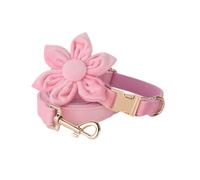 IUOUTG Collier pour Chien Fille avec Fleur réglable Collier pour Chien Mignon et Ensemble de Laisse Collier pour Chien personnalisé Confortable pour Les Chiens de Petite et Moyenne Taille