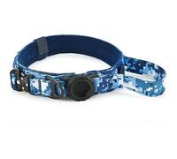 IUOUTG Collier pour Chien Premium avec Porte - Étiquette Air, Collier pour Animaux De Compagnie en Nylon Réglable, Facile À Contrôler