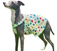 IUOUTG Coloré Polka Dot Slip Robe pour Whippet, Doux Coton sans Manches Gilet D'été Jupe De Chien pour Greyhound Italien Race Vêtements pour Animaux De Compagnie