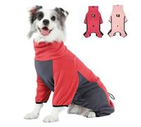 IUOUTG Combinaison d'hiver pour Chien Extra Large en Polaire Chaude - Pyjama Léger - Col Roulé Réglable À Quatre Pattes - Vêtements pour Animaux De Compagnie par Temps Froid