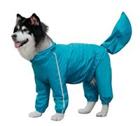 IUOUTG Extra Grand Imperméable Chien avec Capuchon, Imperméable 4 Pattes Chien Combinaison De Pluie Léger Réfléchissant Pet Veste De Pluie pour L'équipement De Pluie D'extérieur