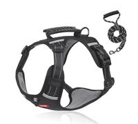 IUOUTG Harnais pour Chien avec Laisse Harnais pour Chien Doux et Respirant Anti-Fuite Harnais pour Chiot Laisse Gilet pour Animaux de Compagnie pour l'entraînement des Grands, Moyens et Petits Chiens