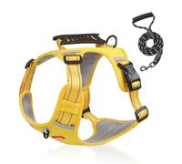 IUOUTG Harnais pour Chien avec Laisse Harnais pour Chien Doux et Respirant Anti-Fuite Harnais pour Chiot Laisse Gilet pour Animaux de Compagnie pour l'entraînement des Grands, Moyens et Petits Chiens