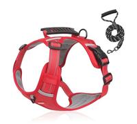 IUOUTG Harnais pour Chien avec Laisse Harnais pour Chien Doux et Respirant Anti-Fuite Harnais pour Chiot Laisse Gilet pour Animaux de Compagnie pour l'entraînement des Grands, Moyens et Petits Chiens