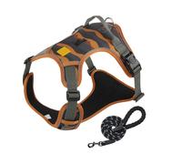 IUOUTG Harnais pour Petit Chien, Ensemble Harnais et Laisse pour Chiot, sans Traction, Gilet Souple et réglable, Gilet de Camouflage Oxford pour Animaux de Compagnie avec poignée