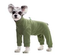 IUOUTG Hiver Chaud Chien Onesies Pyjamas pour Petits Chiens Cozy Couleur Solide Manches Longues Chiot Jumpsuit Body avec Cordon réglable pour Le Temps Froid Manteau de Chien