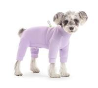 IUOUTG Hiver Chaud Chien Onesies Pyjamas pour Petits Chiens Cozy Couleur Solide Manches Longues Chiot Jumpsuit Body avec Cordon réglable pour Le Temps Froid Manteau de Chien