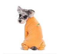 IUOUTG Hiver Chaud Chien Onesies Pyjamas pour Petits Chiens Cozy Couleur Solide Manches Longues Chiot Jumpsuit Body avec Cordon réglable pour Le Temps Froid Manteau de Chien