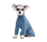 IUOUTG Hiver Chaud Chien Onesies Pyjamas pour Petits Chiens Cozy Couleur Solide Manches Longues Chiot Jumpsuit Body avec Cordon réglable pour Le Temps Froid Manteau de Chien