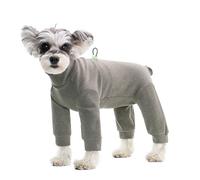 IUOUTG Hiver Chaud Chien Onesies Pyjamas pour Petits Chiens Cozy Couleur Solide Manches Longues Chiot Jumpsuit Body avec Cordon réglable pour Le Temps Froid Manteau de Chien